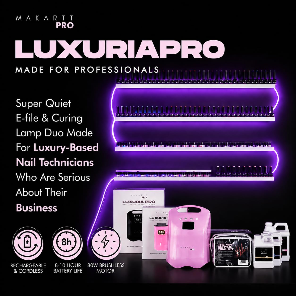 Amazon.com: MakarttPro LuxuriaPro 98W Professional UV LED Nail